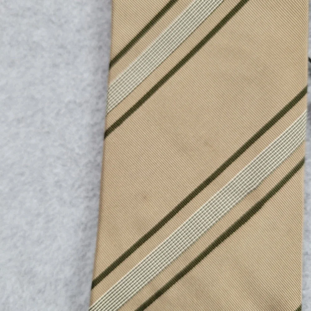 Todd Snyder Necktie Tie Mens Beige Vintage Multi Stripe Silk‎ Cotton Italy NWT